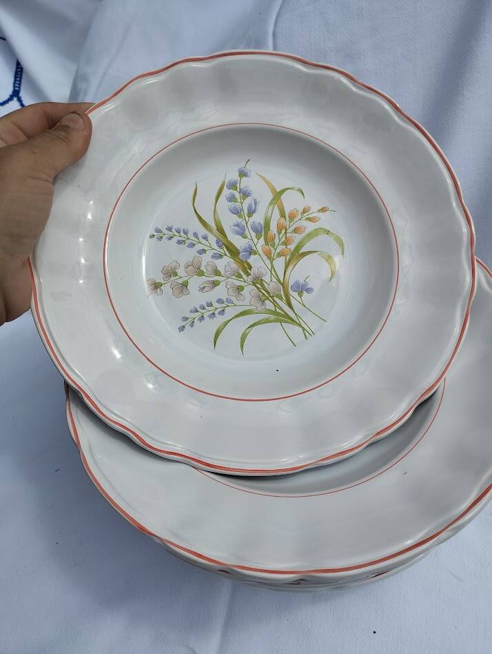 6 deep plates – Capôa earthenware – vintage Portuguese