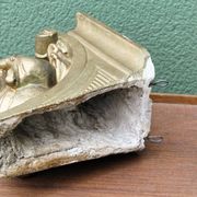 Plaster wall console, grotesque, 19th century