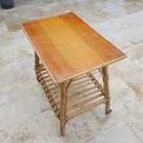 Wheeled rattan dessert trolley