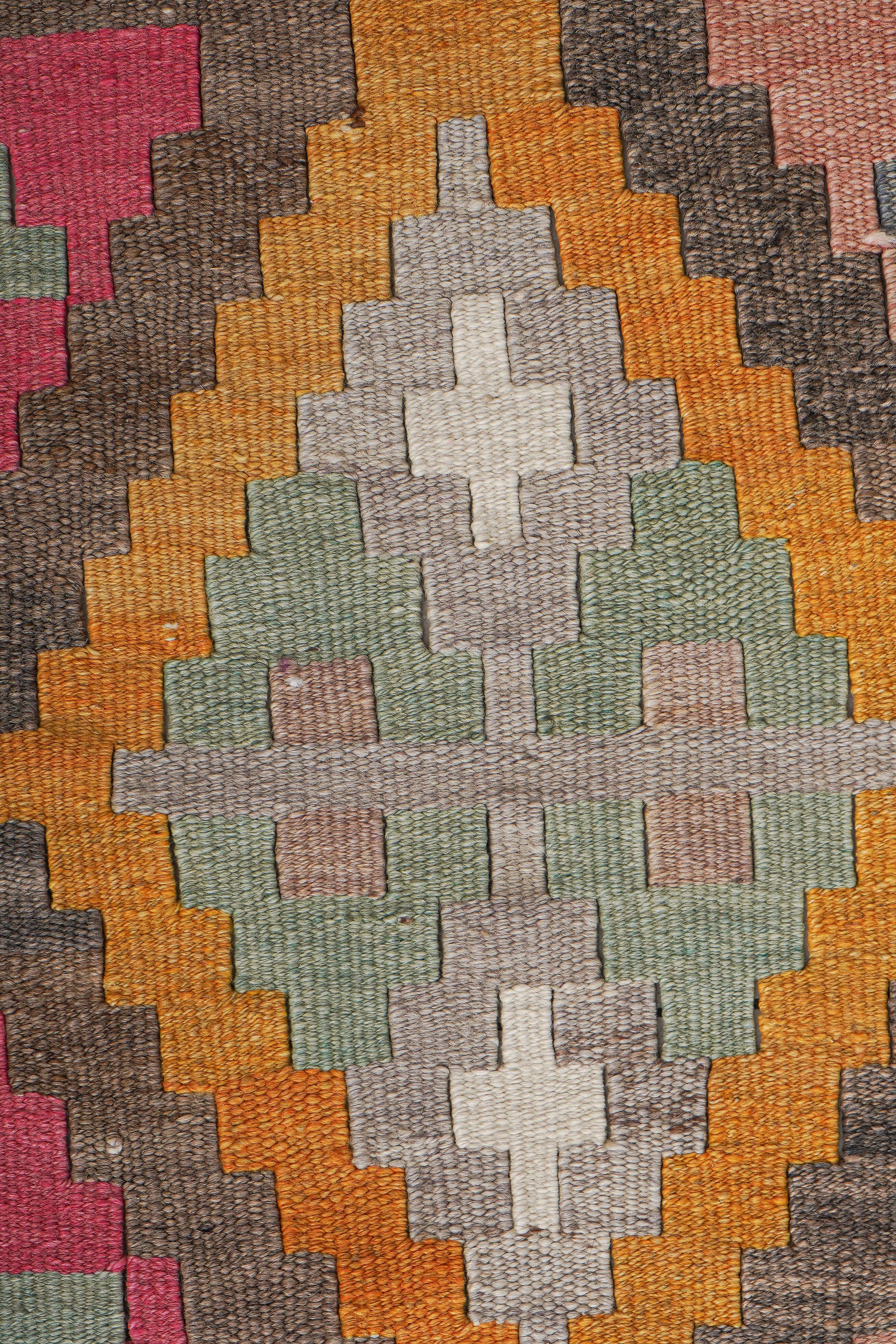 Vintage Turkish Oushak Handwoven Rug 72x384 cm