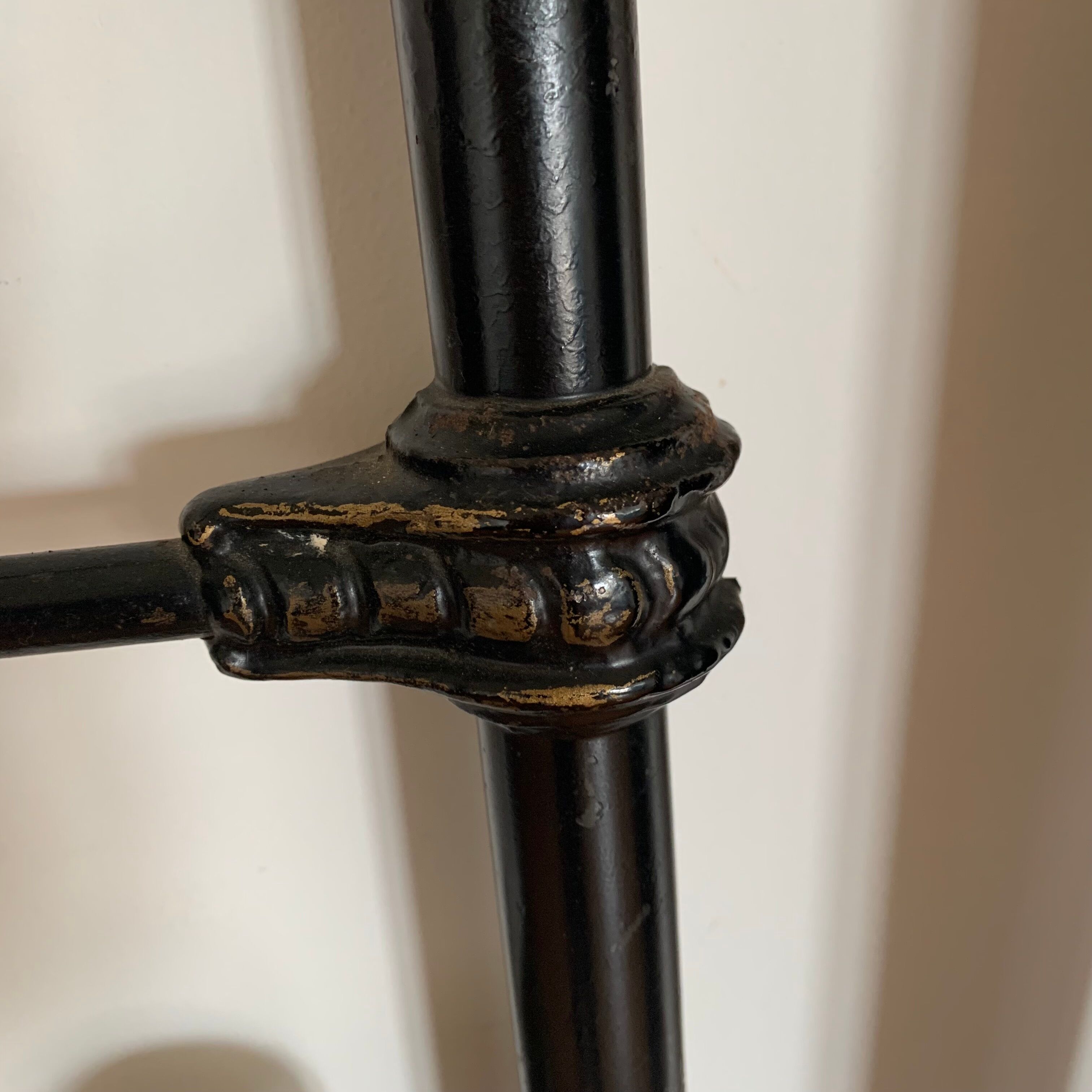 Victorian bed wrought iron and brass