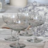 Vintage cut crystal champagne glasses