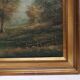 Painting on oil canvas J Evans golden frame landscape