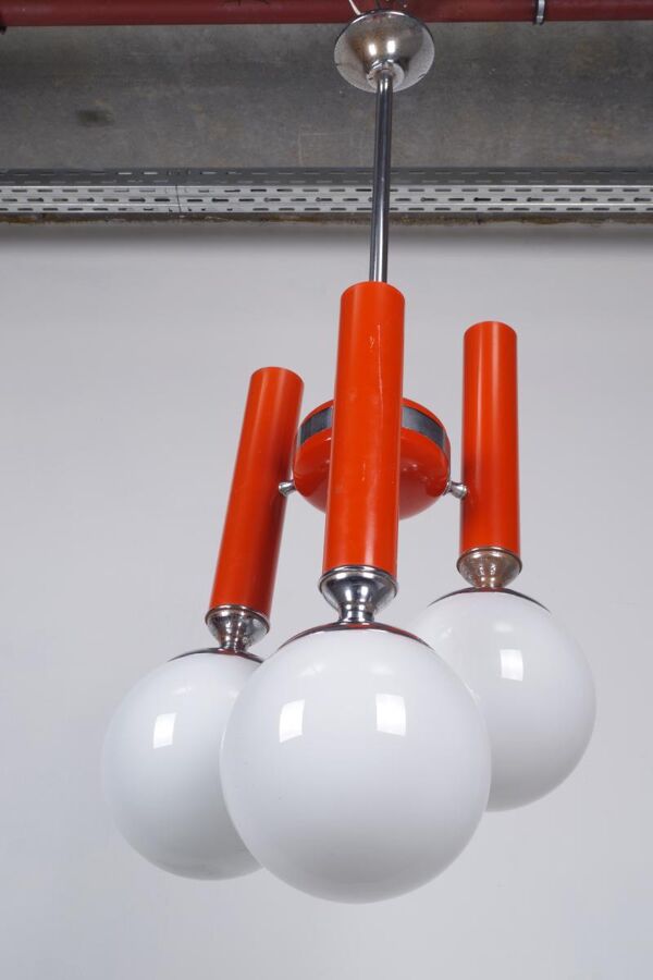 Lustre mid-century rouge Italie