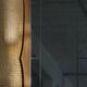 Danish wall mirror in solid oak from the mid-20th century, Scandinavian modern design.