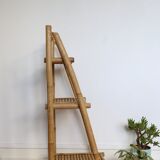 Bamboo shelf, staircase, vintage, plant door, rattan