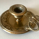 Art nouveau golden bronze candlestick