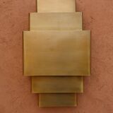 Large art deco brass wall light