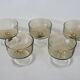 Set of 5 70s Luminarc smoked glass champagne glasses