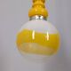 Vintage Space Age Italian Yellow Glass Chandelier, 1970s