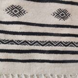 Kilim carpet white and black Berber motifs