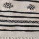 Kilim carpet white and black Berber motifs