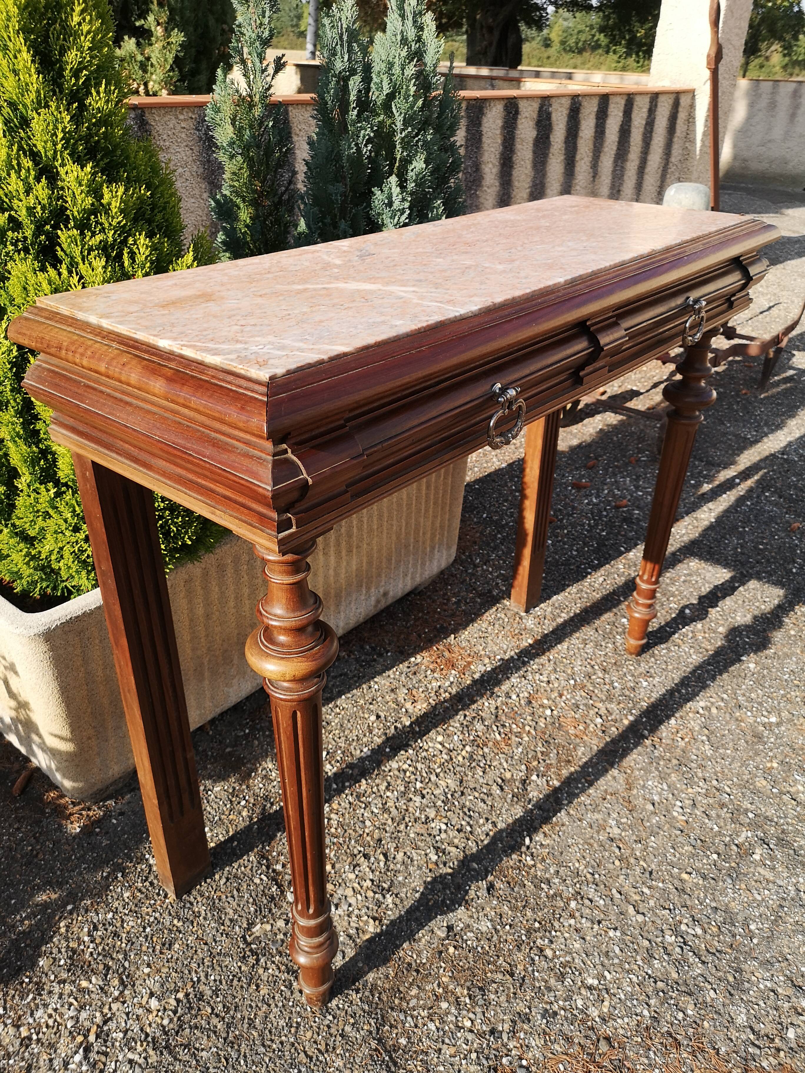 Console en marbre des années 1950