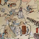 Vintage poster illustrated map of Auvergne 1937 - JP Pinchon