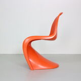 Orange Original Panton S Chairs by Verner Panton for Herman Miller, 1968