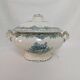 Soup tureen / Vegetable dish in ironstone Watteau Creil and Montereau