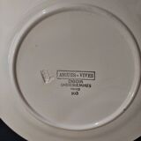 Asparagus plate Sarreguemines decoration sharp sharp early twentieth century