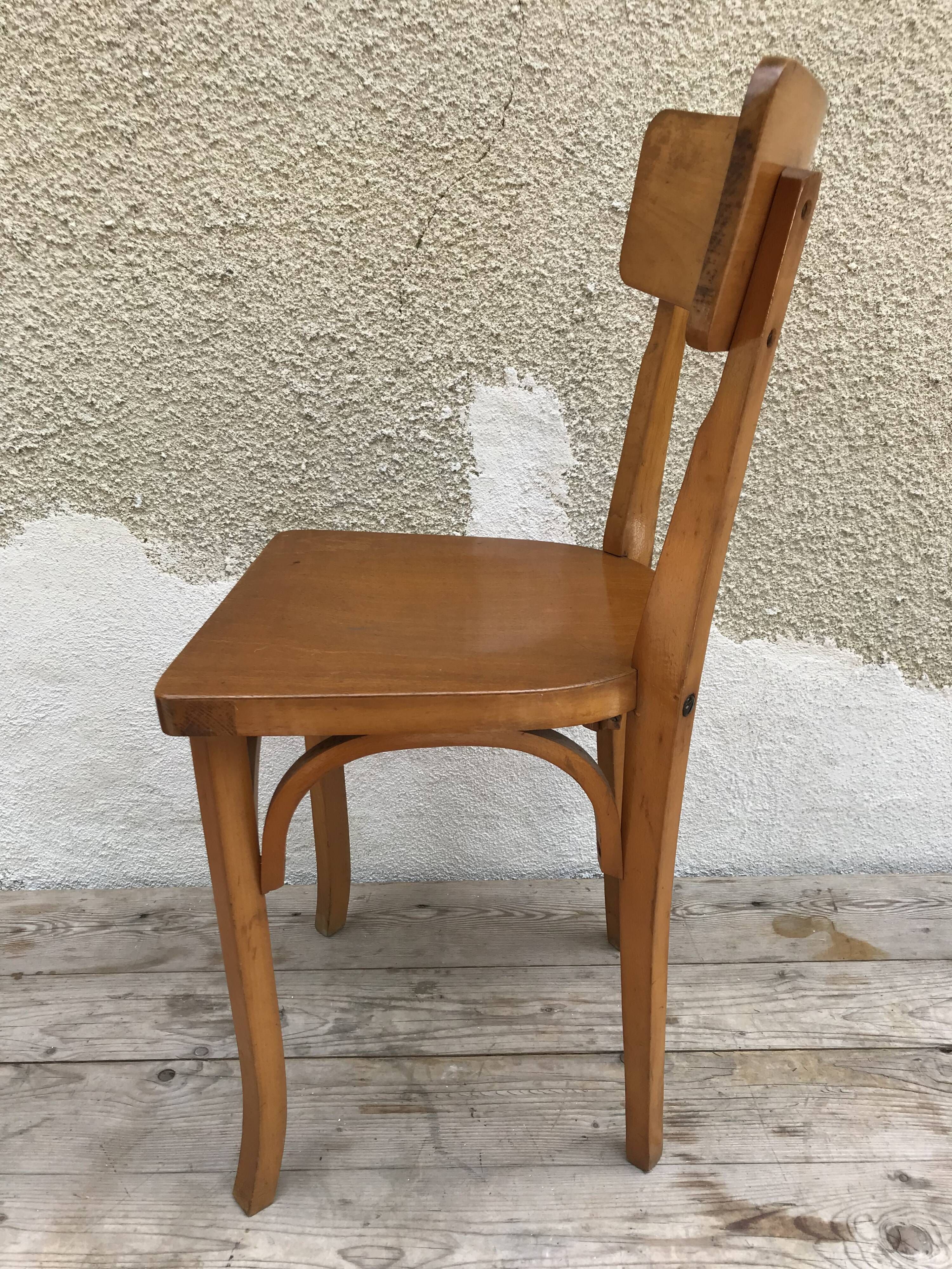 Pair of old bistro chairs 70s Vintage