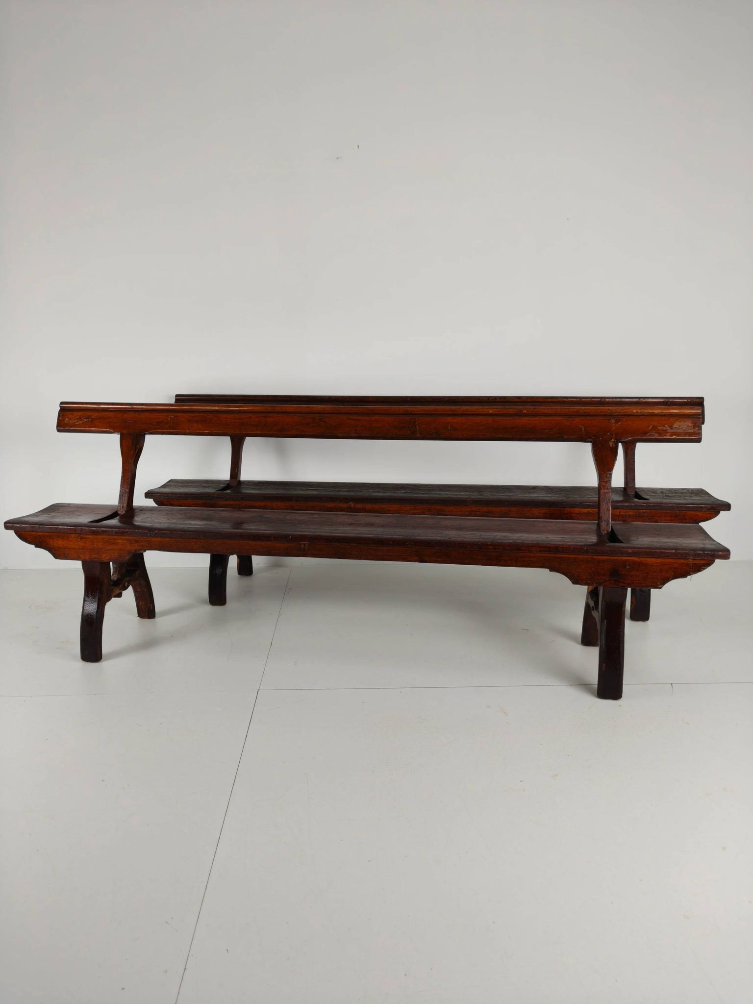 Banc de chemin de fer victorien en pin pitchpin – Halstead’s Makers, Todmorden