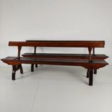 Victorian pitch pine railway bench – Halstead’s Makers, Todmorden