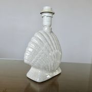 Lampe " coquillage " Italy en céramique craquelée années 70 80