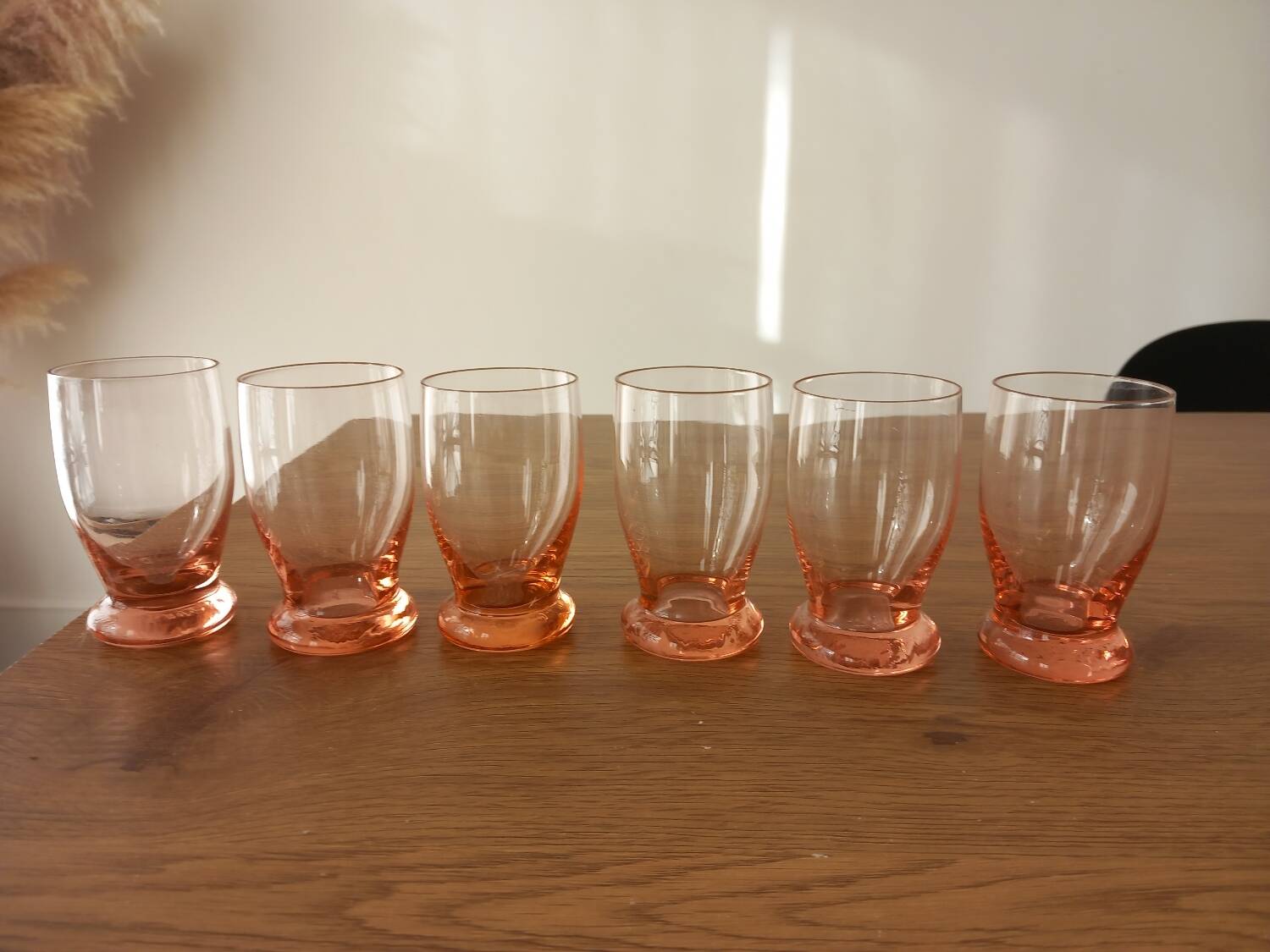 Rose digestive glasses x6