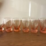 Verres à digestifs rose x6