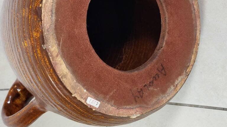 Accolay, Large Floor Lamp Base / Vase in Glazed Ceramic, 1960