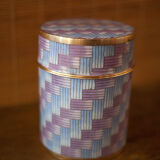 Fabienne jouvin enamelled box, cloisonné round box, enamelled pot, tea pot, interior decoration