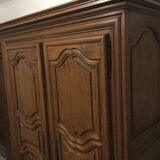 Louis XIII style wardrobe in solid oak wood