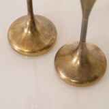 Danish brass candlestick pair from the 1970s.