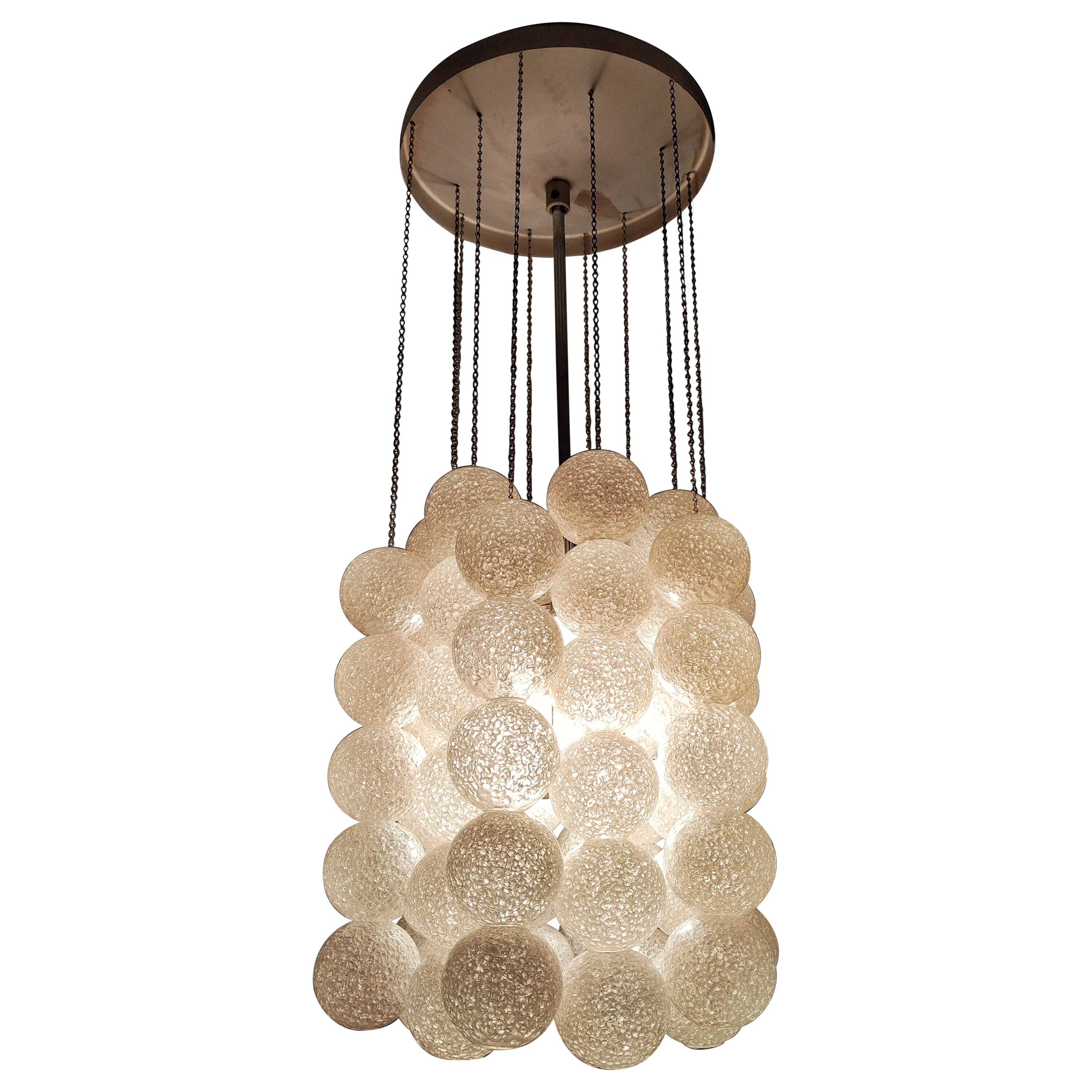 Minimalist Space Age suspension model Bubble by Napako from the 1970s.