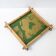 Vintage heron tray in bamboo 1960
