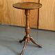 Tripod pedestal table in varnished waxed wood
