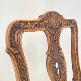 18th-Century German Baroque Chair in Carved Walnut, 1740s