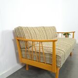 Uitschuifbare slaapbank met kussens, zitbank