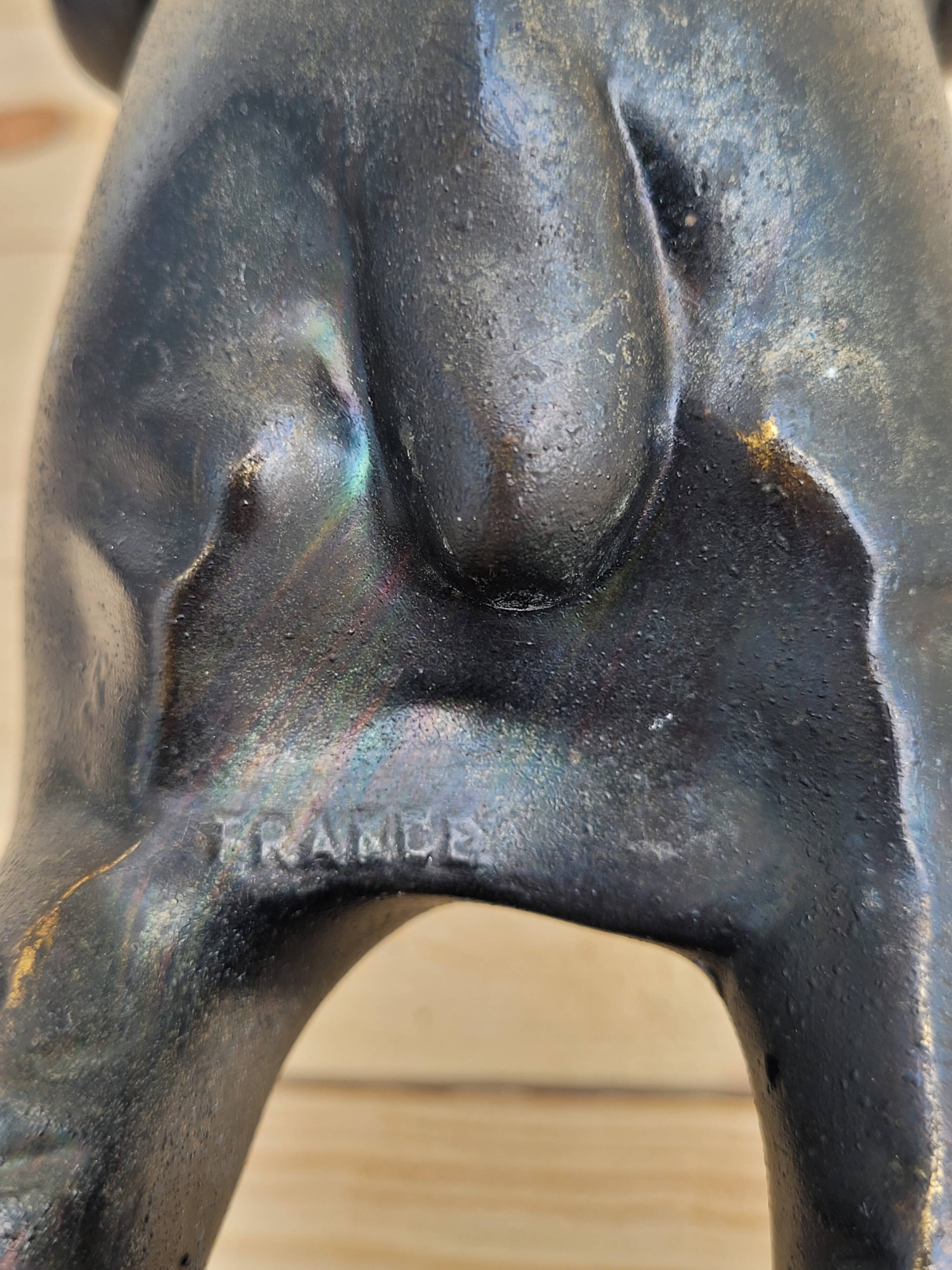 Art deco Bear lamp signed by the artist Irénée Rochard, circa 1930.