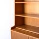 Vintage Scandinavian Elmwood Open Bookshelf Cabinet