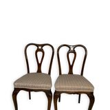 4 chaises de salle à manger en noyer, années 1950.