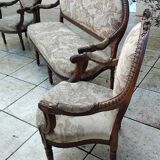 Louis XVI style antique sofa and armchair