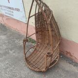 Rattan hanging egg chair