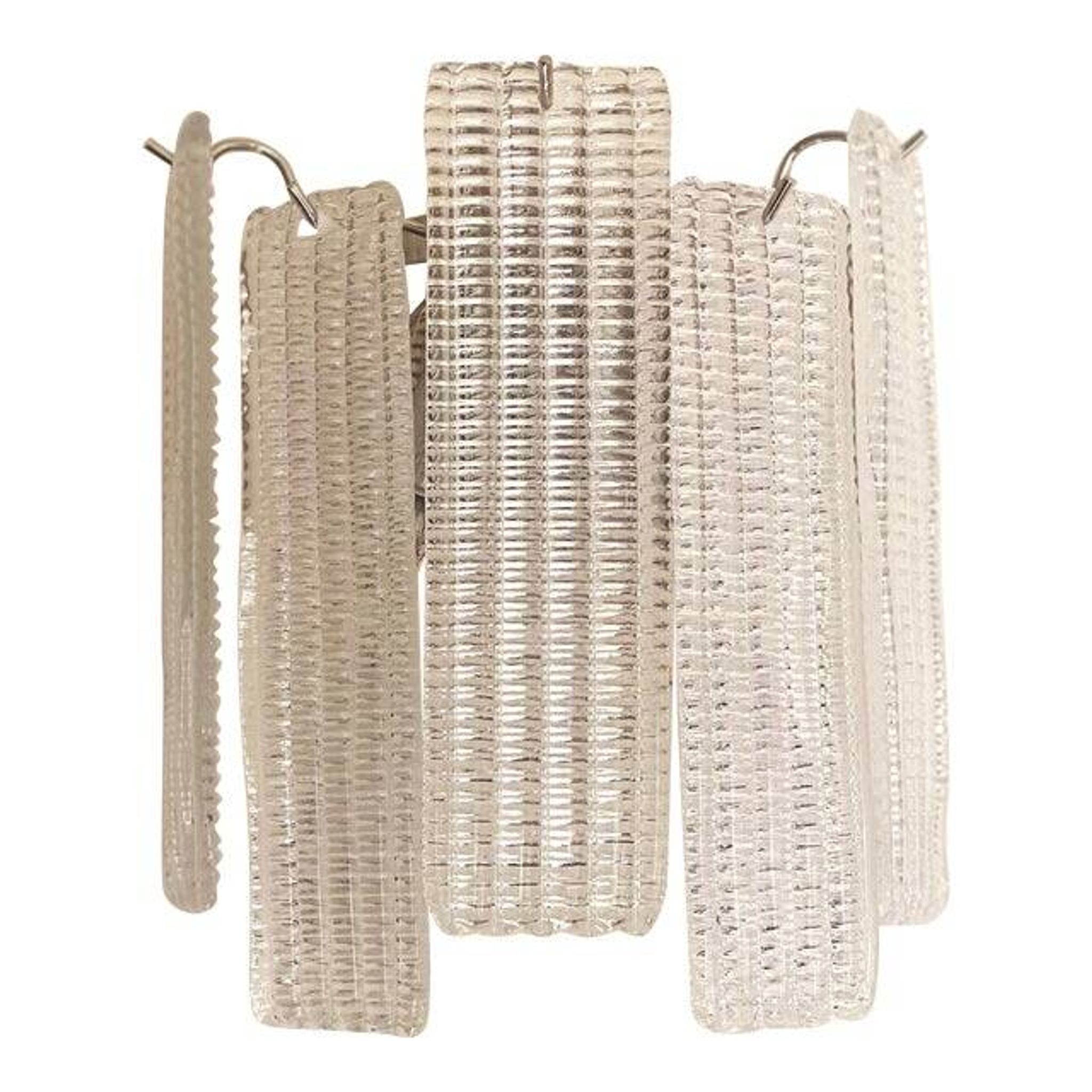 Contemporary Diamond Strips ”Listelli” Murano Glass Wall Sconce