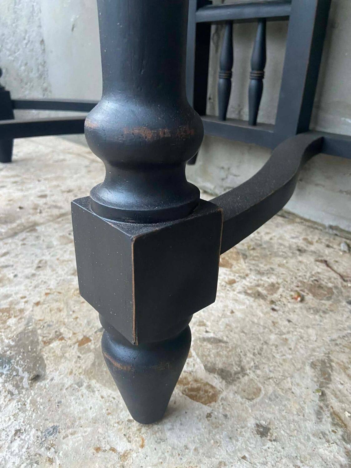 Black wooden console