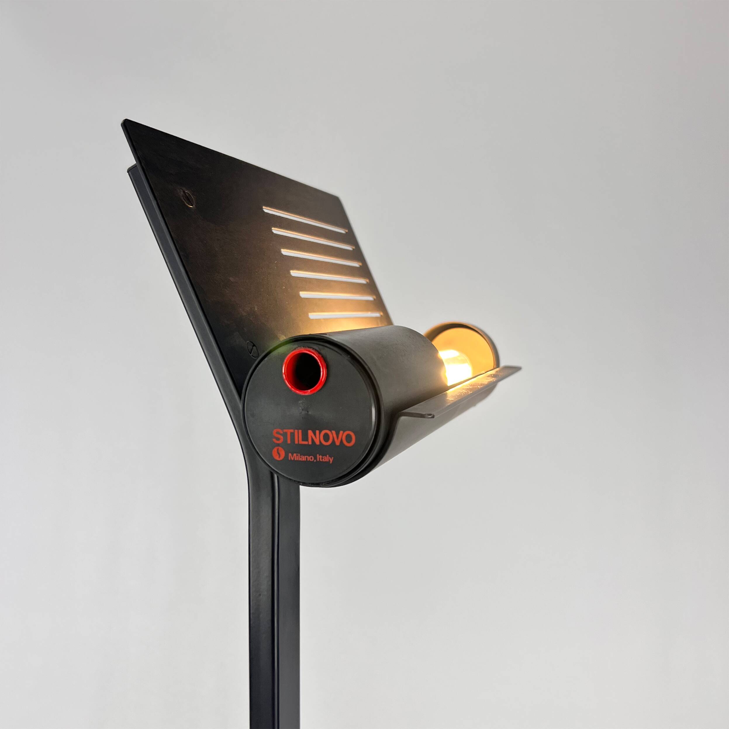 Postmodern Black Italian Floor Lamp by Stilnovo, 1980s
