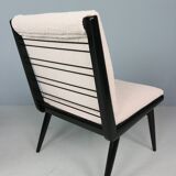 2x 'boomerang' h. mitzlaff, e. schmidt for soloform, bouclé lounge chairs, 1953