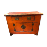 Chinese chest of drawers in lacquer and brass