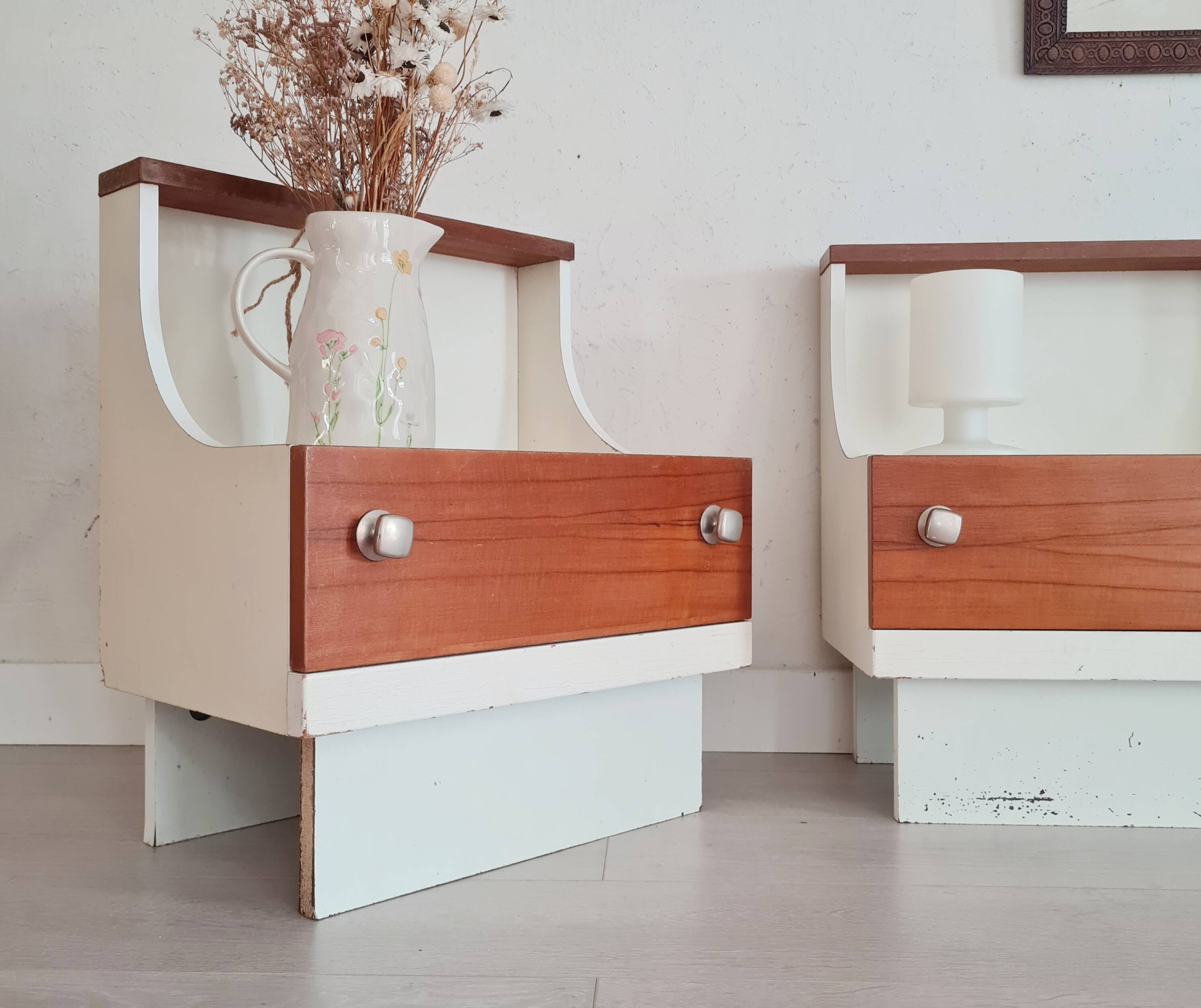 Pair of 70s bedside tables