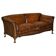 Chesterfield leather canapé with claw and ball feet by Howard & Son, Victorian era.