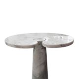 Original Angelo Mangiarotti Italian "Eros" Carrara Marble Side Tables