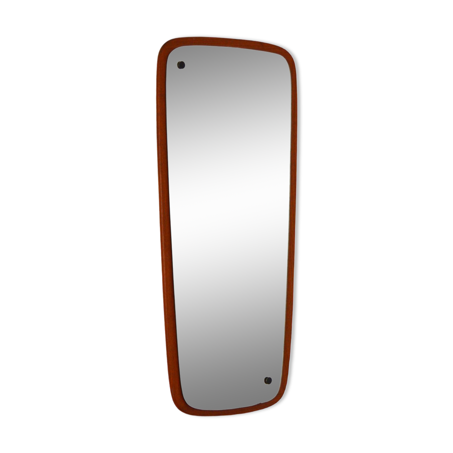 Scandinavian free-form teak mirror 1960s